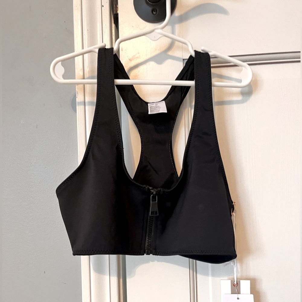 Good American Compression swim top black